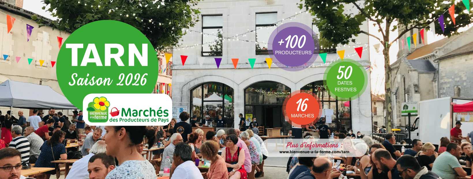 Marchés de producteurs de pays Tarnais été 2026
